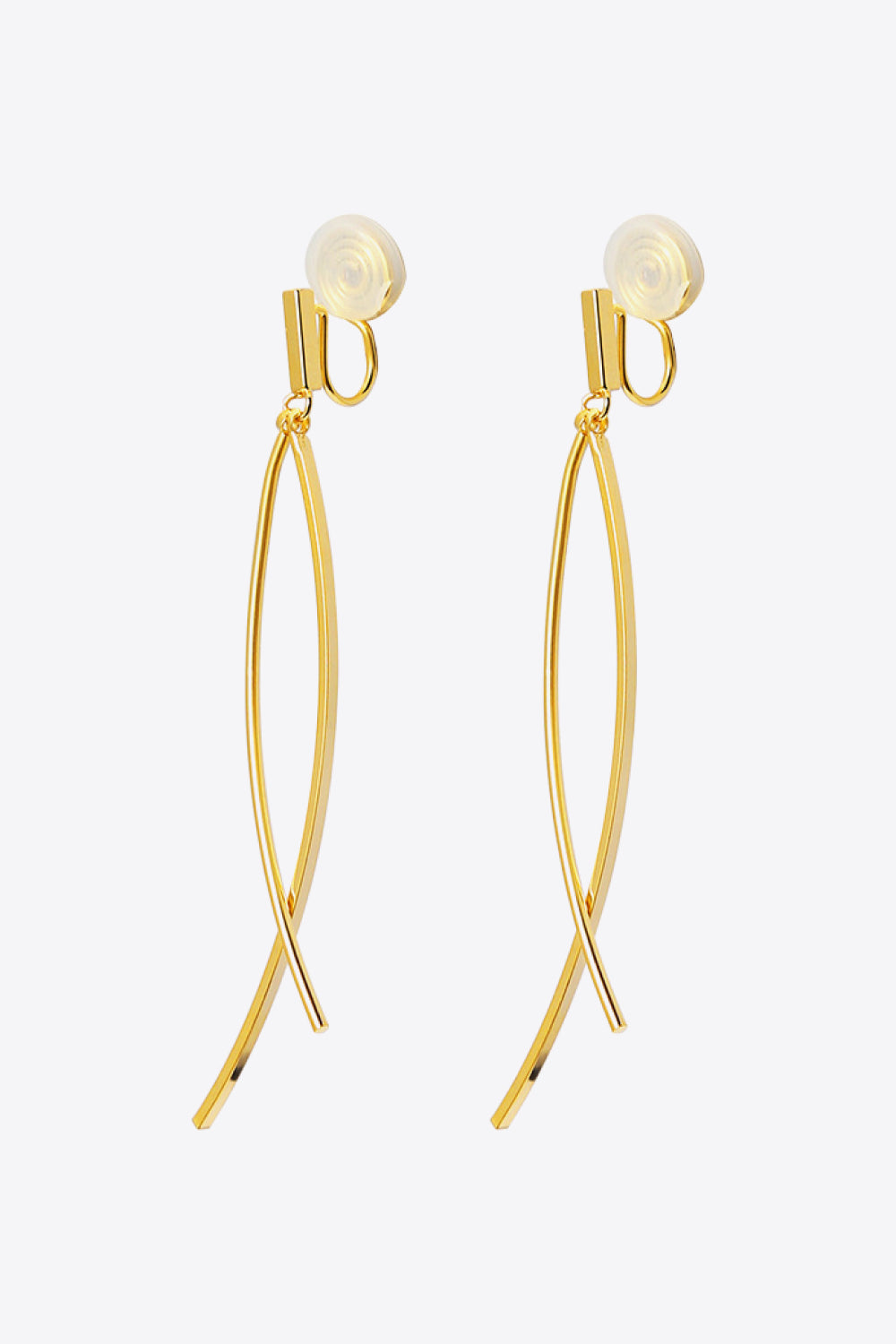 18k Gold Plated Clip-On Drop Earrings