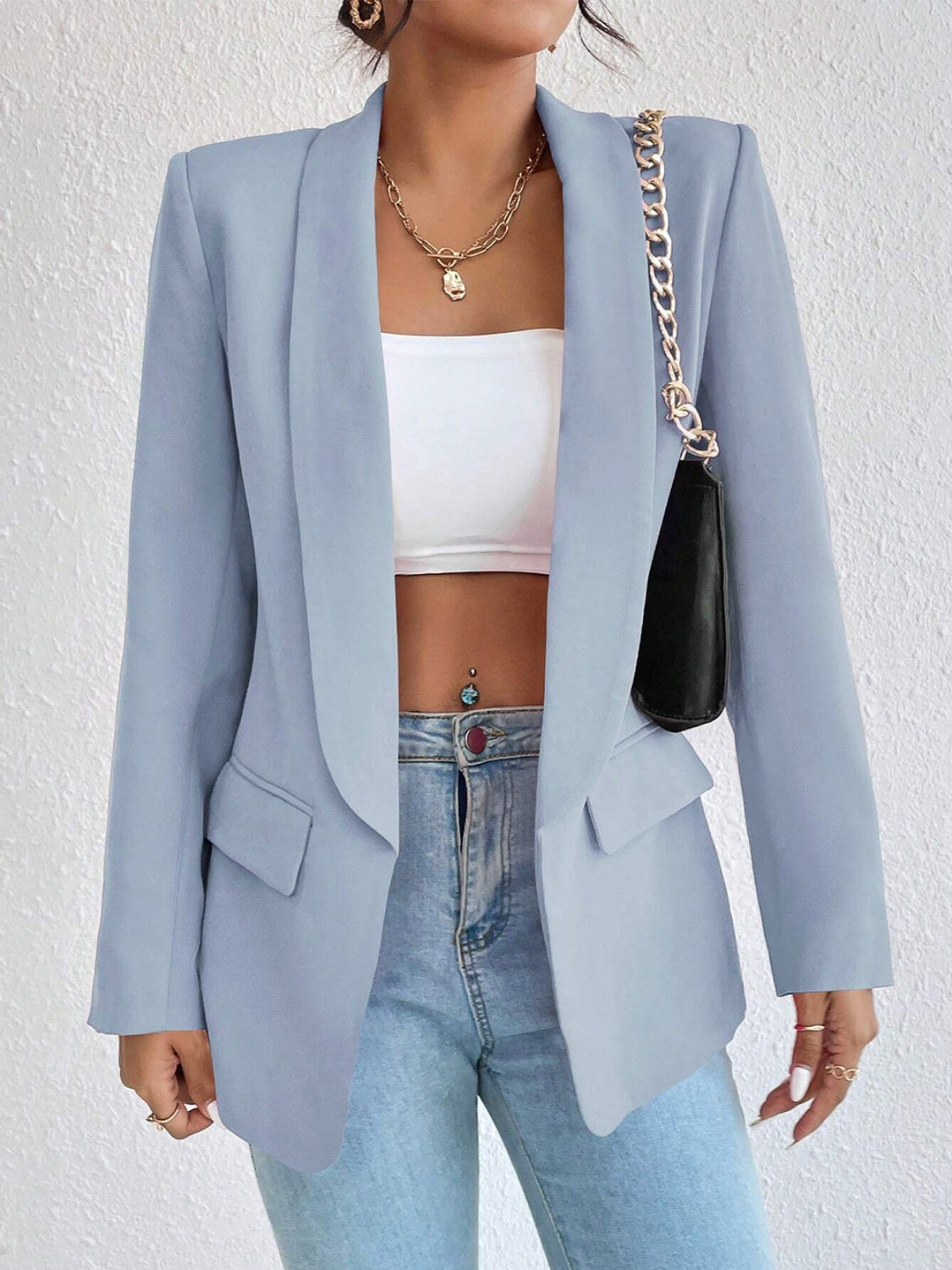 Shawl-Collar Summer Blazer