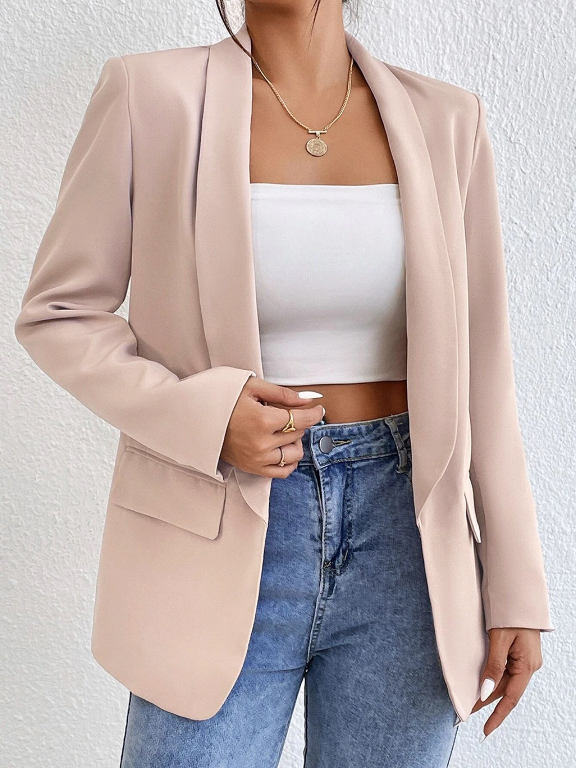 Shawl-Collar Summer Blazer