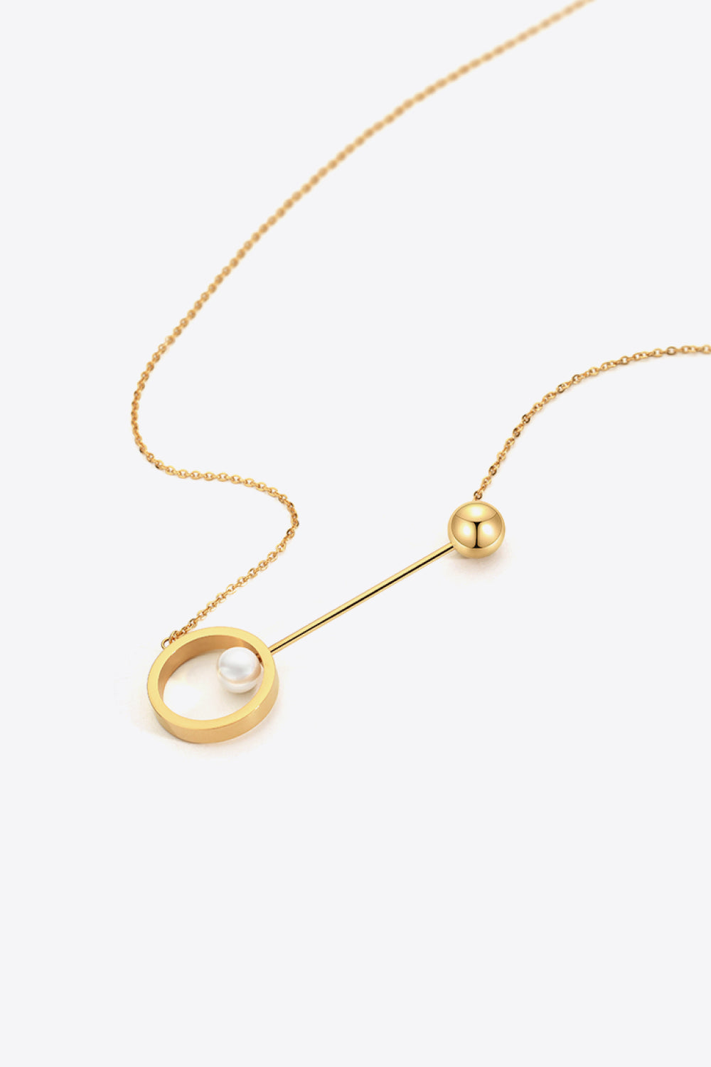 18k Gold-Plate and Pearl Necklace