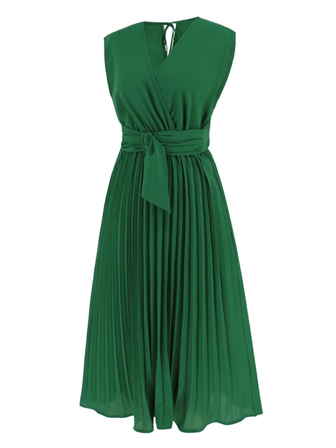 Pleated Sleeveless Dress