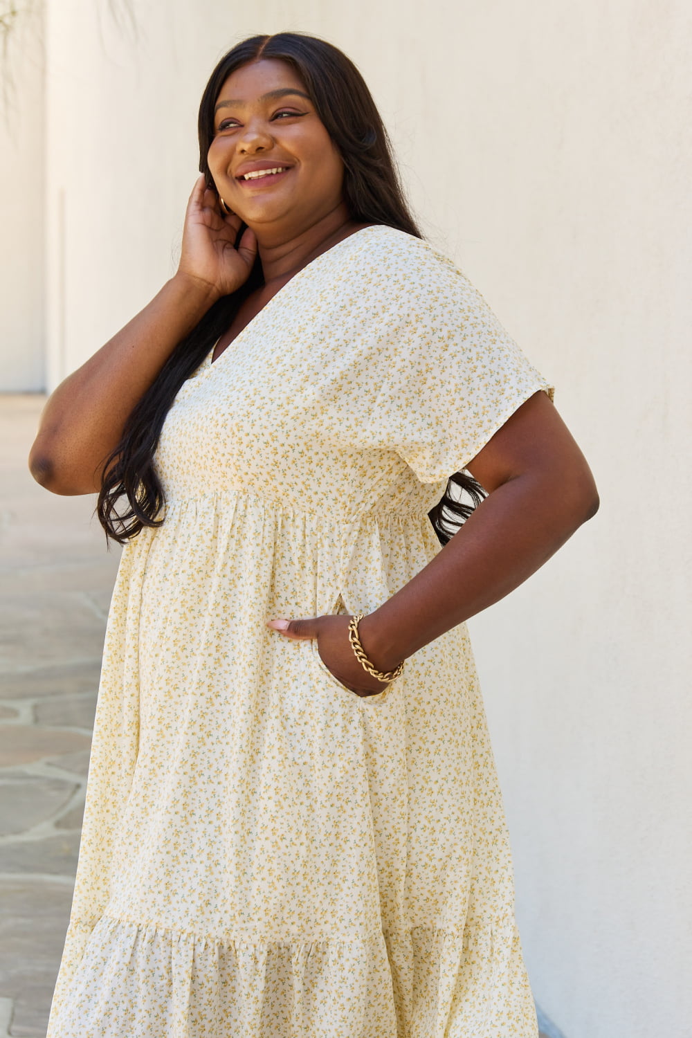 HEYSON Kimono Sleeve Midi Dress