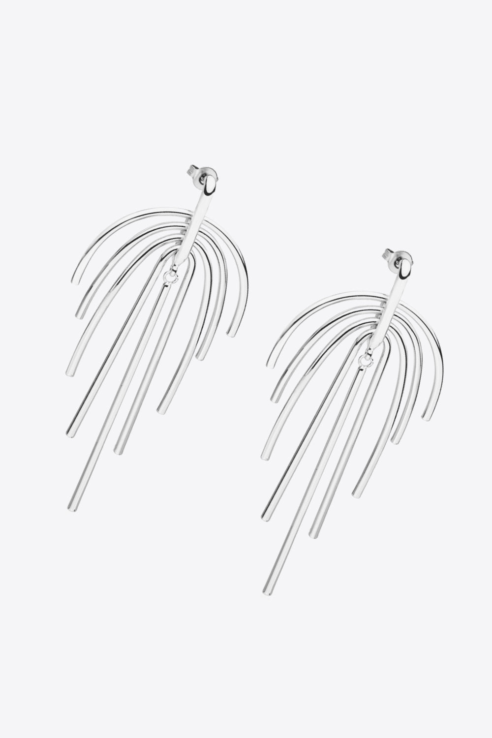 Abstract Palm Leaf Dangle Earrings