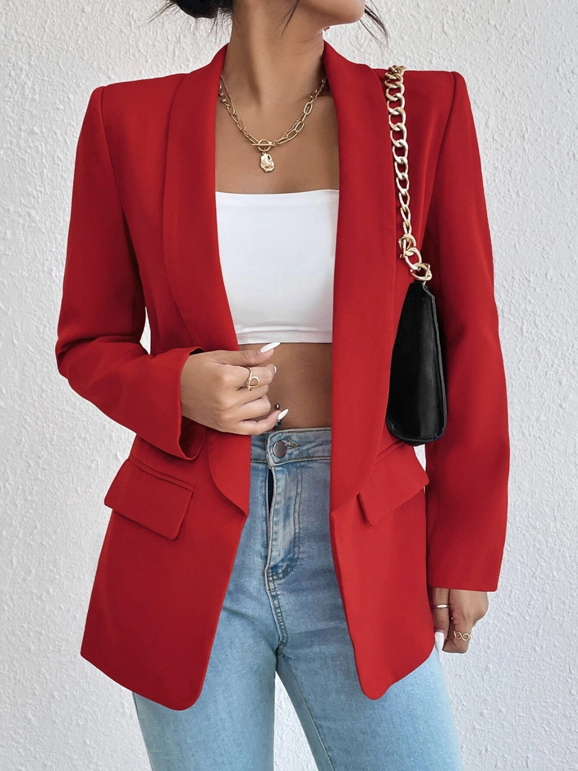 Shawl-Collar Summer Blazer