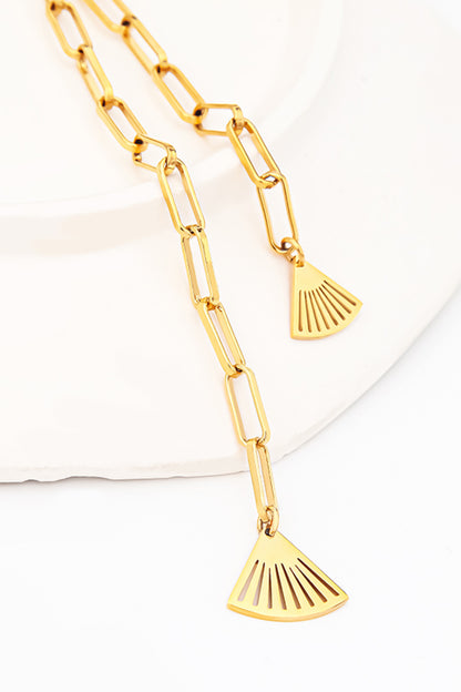 Layered 18k Gold-Plated Fan Necklace