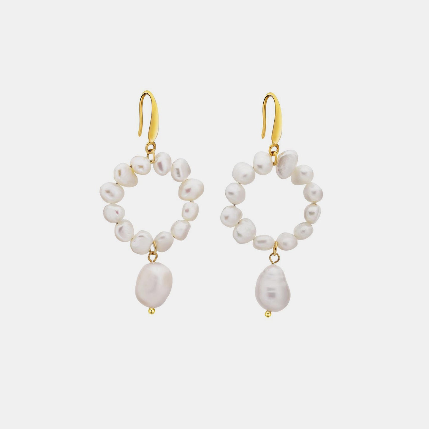 Mother-of-Pearl Chunky Beaded Earrings