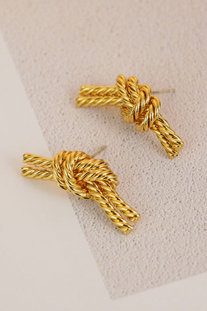 18k Gold-Plated Twist Earrings