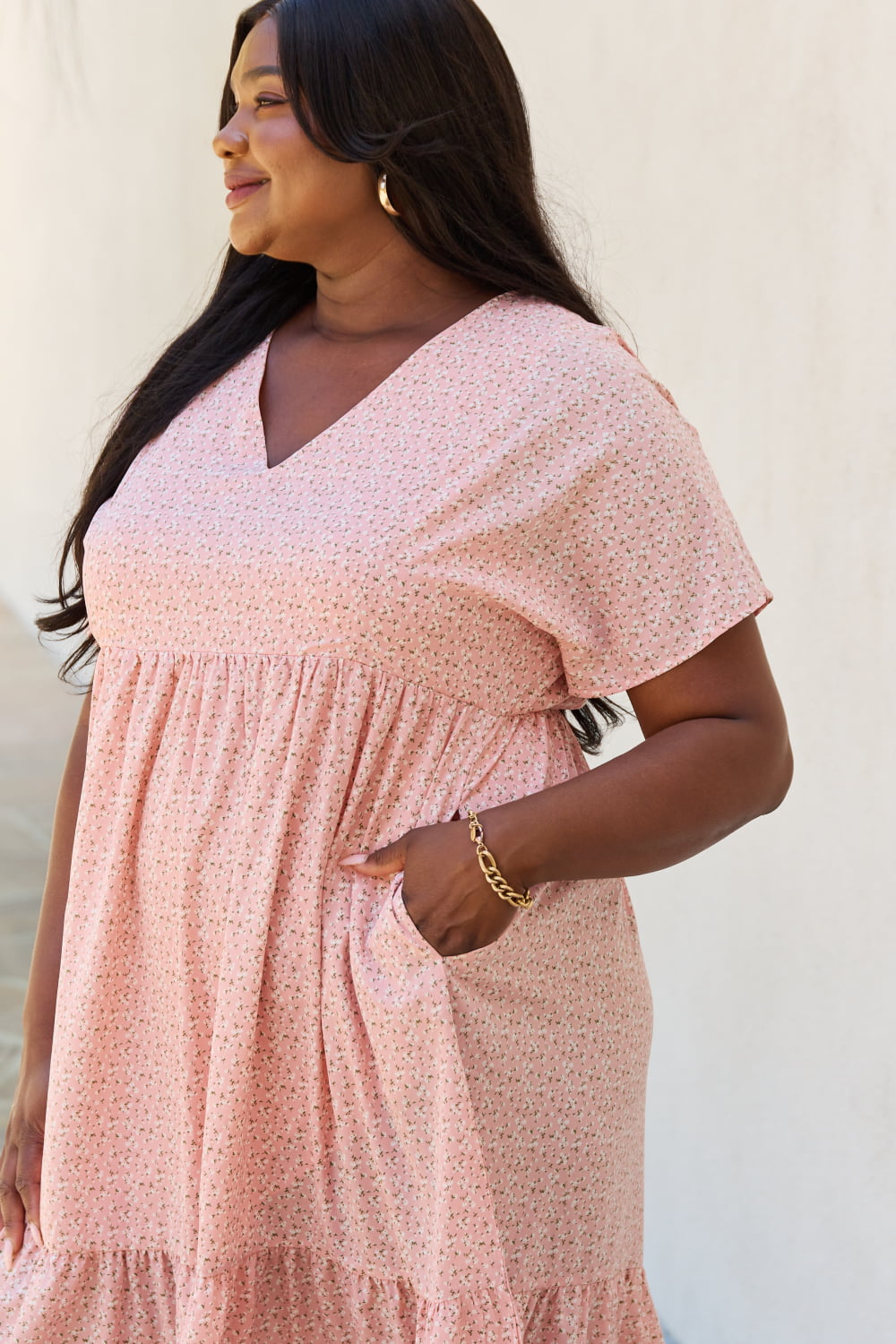 HEYSON Kimono Sleeve Midi Dress