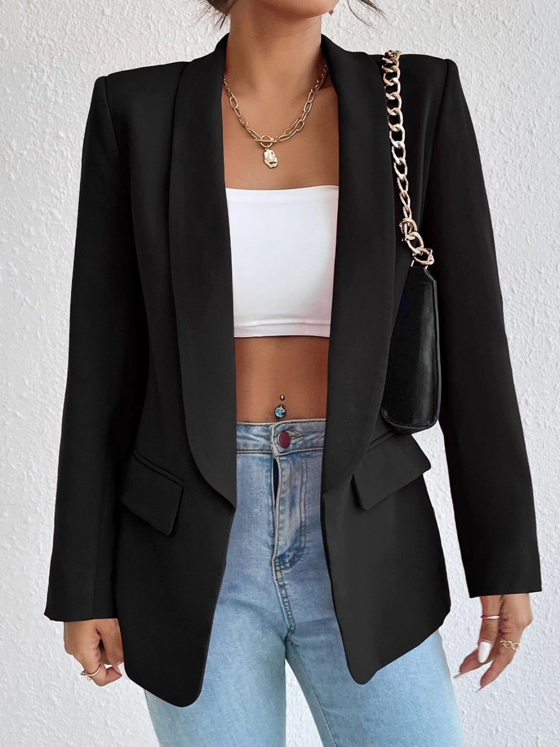Shawl-Collar Summer Blazer