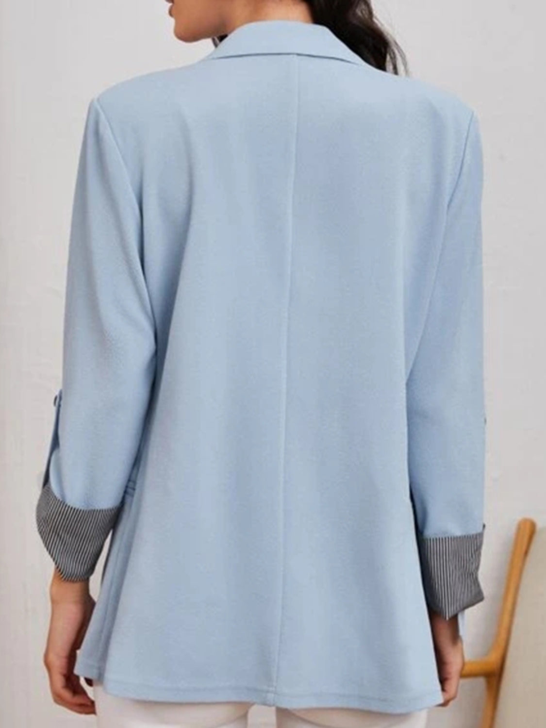 Roll-Tab Blazer with Pockets