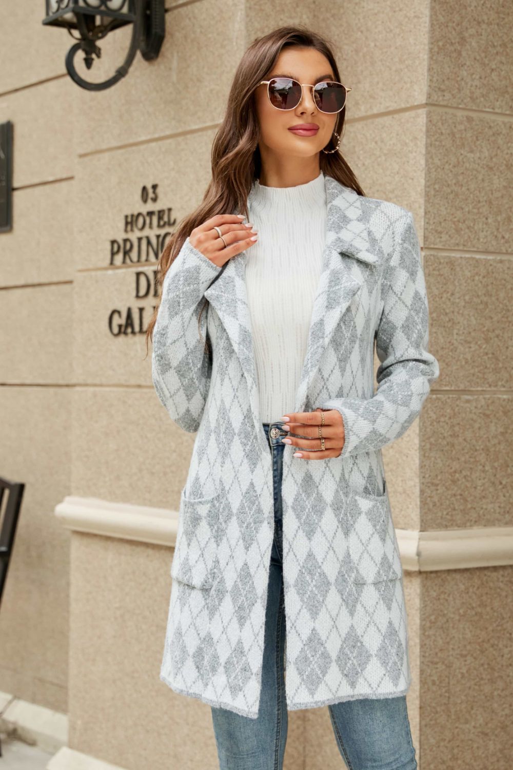Double Take Plaid Jacket with Pockets