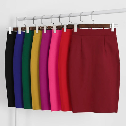 Cotton-Blend Pencil Skirt