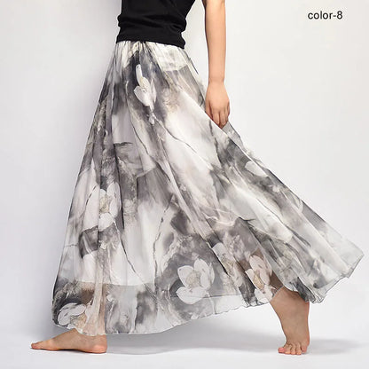 Chiffon Printed Maxi Skirt