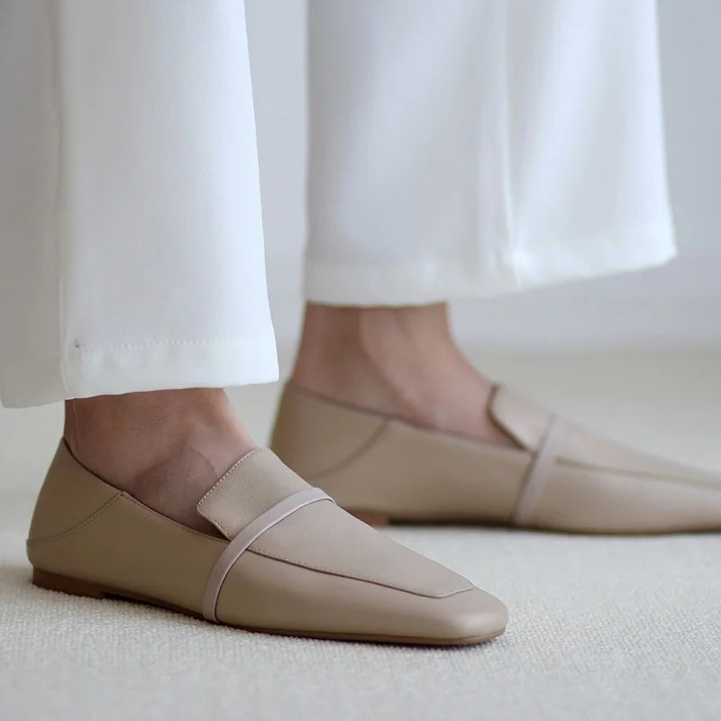 Square Toe Suede Loafers