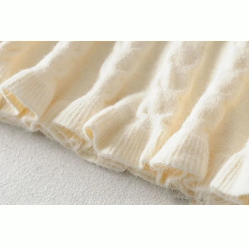 Knit Ruffle Mini Skirt