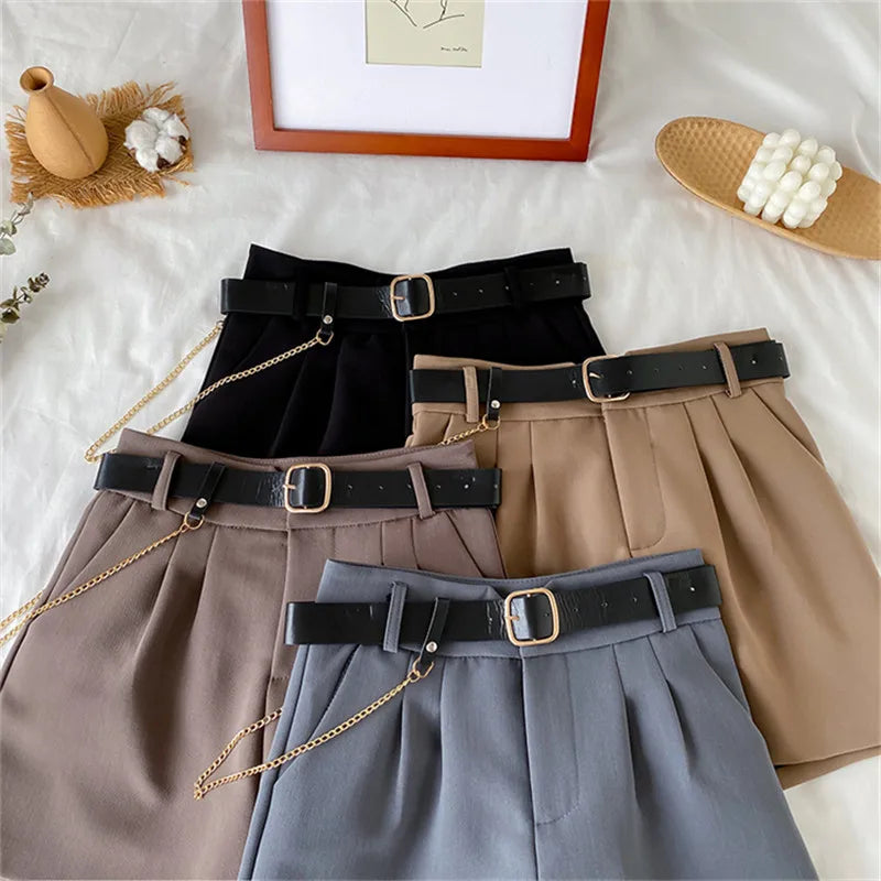 Cotton-Blend A-Line Shorts