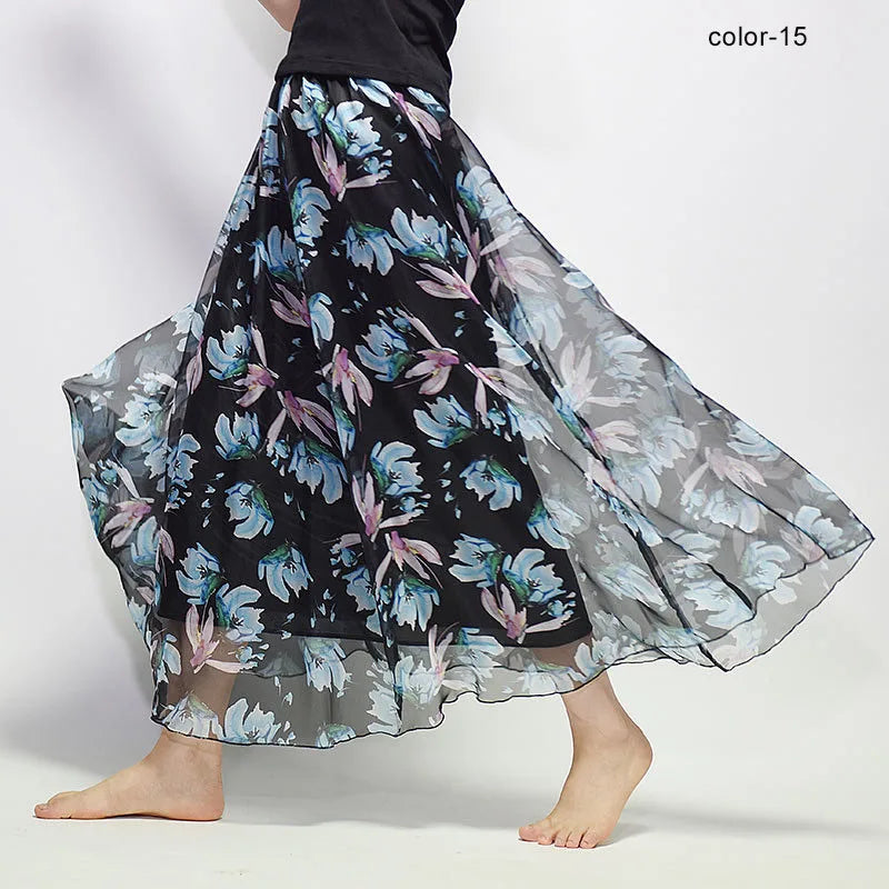 Chiffon Printed Maxi Skirt