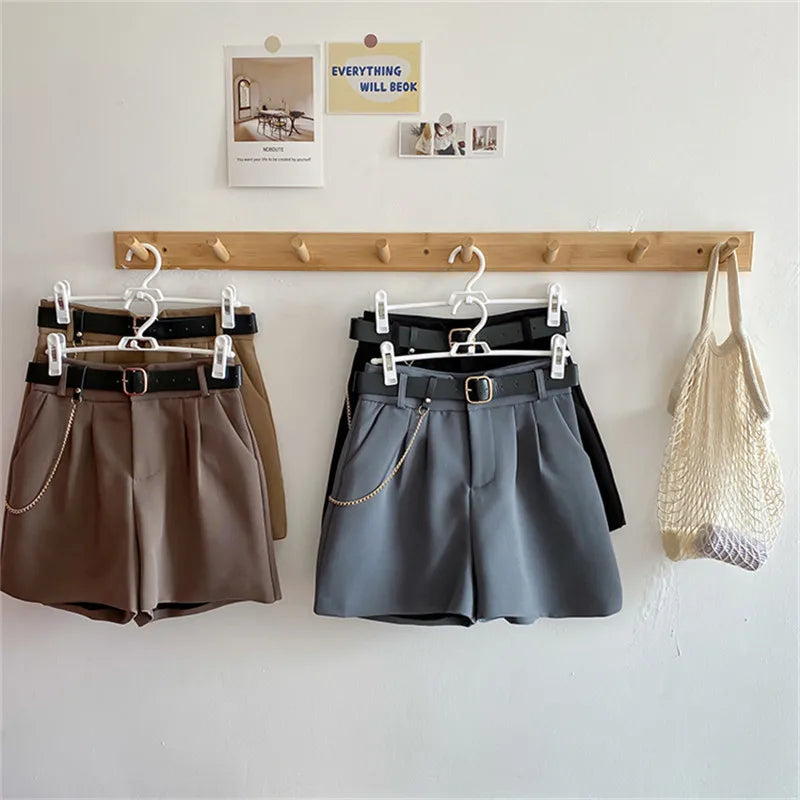 Cotton-Blend A-Line Shorts