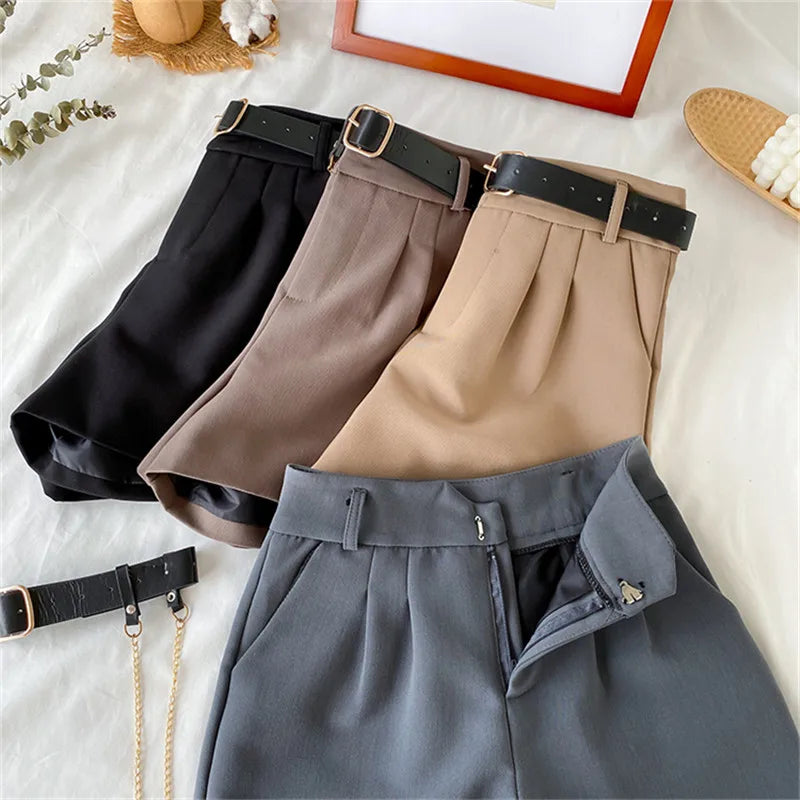 Cotton-Blend A-Line Shorts