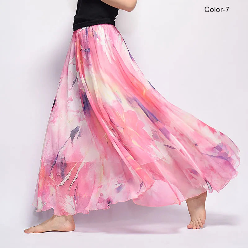 Chiffon Printed Maxi Skirt