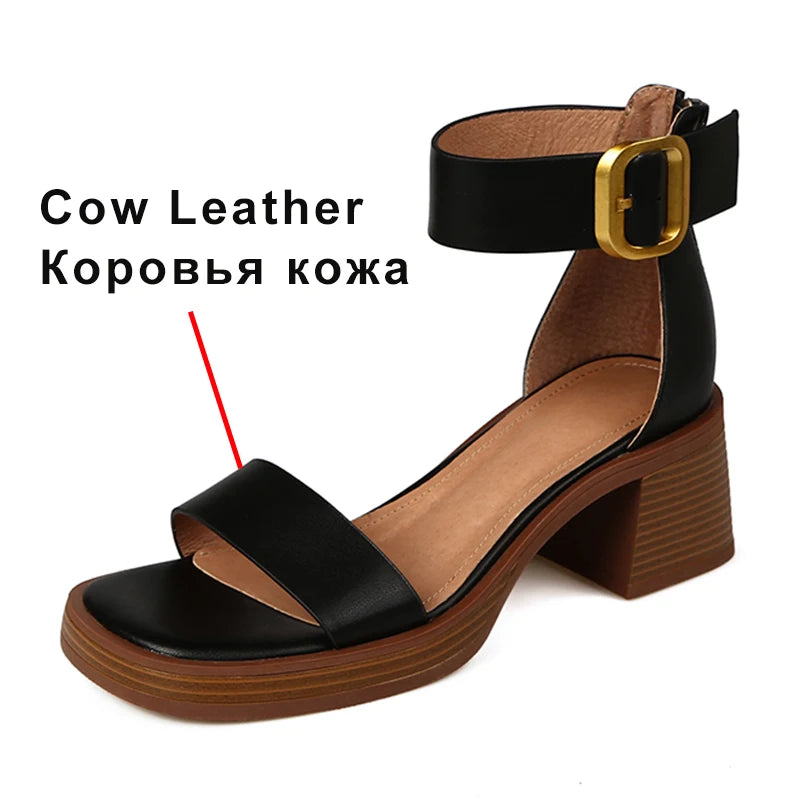 Leather Buckle Sandal
