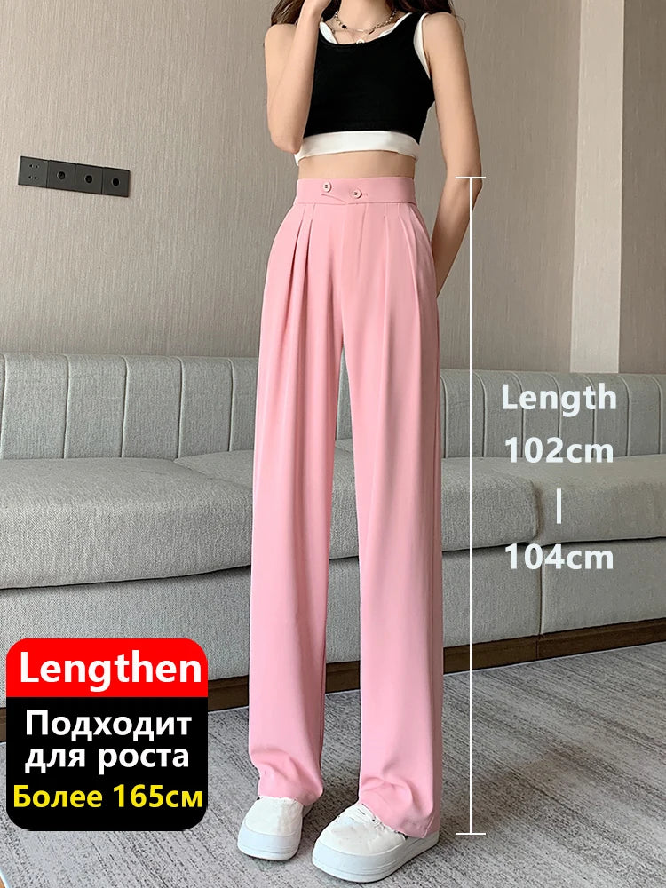 Wide-Leg Summer Twill Trousers