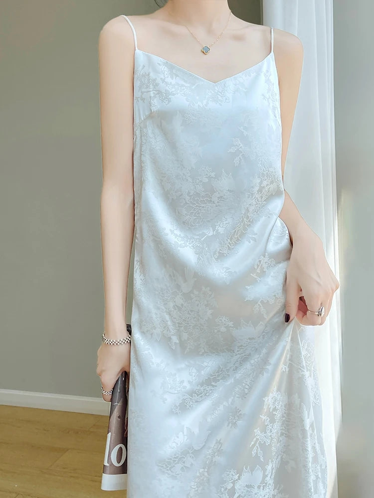 Satin Brocade Camisole Dress