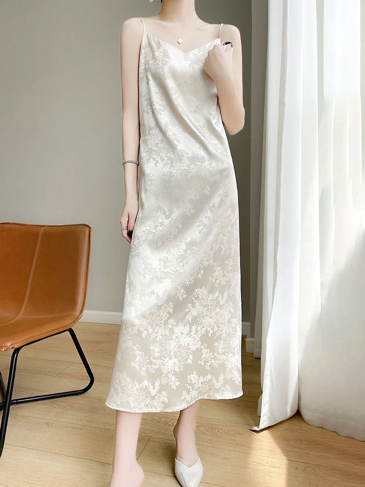 Satin Brocade Camisole Dress