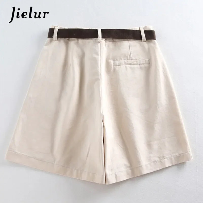 Cotton-Blend Khaki Shorts