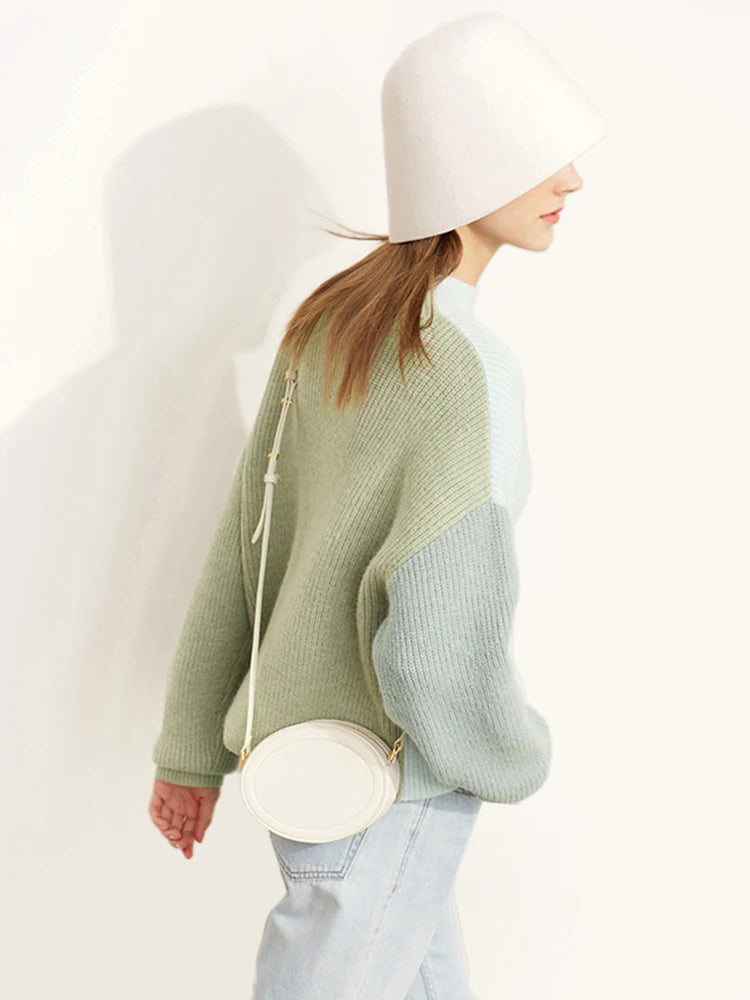Amii Color Block Relaxed Sweater