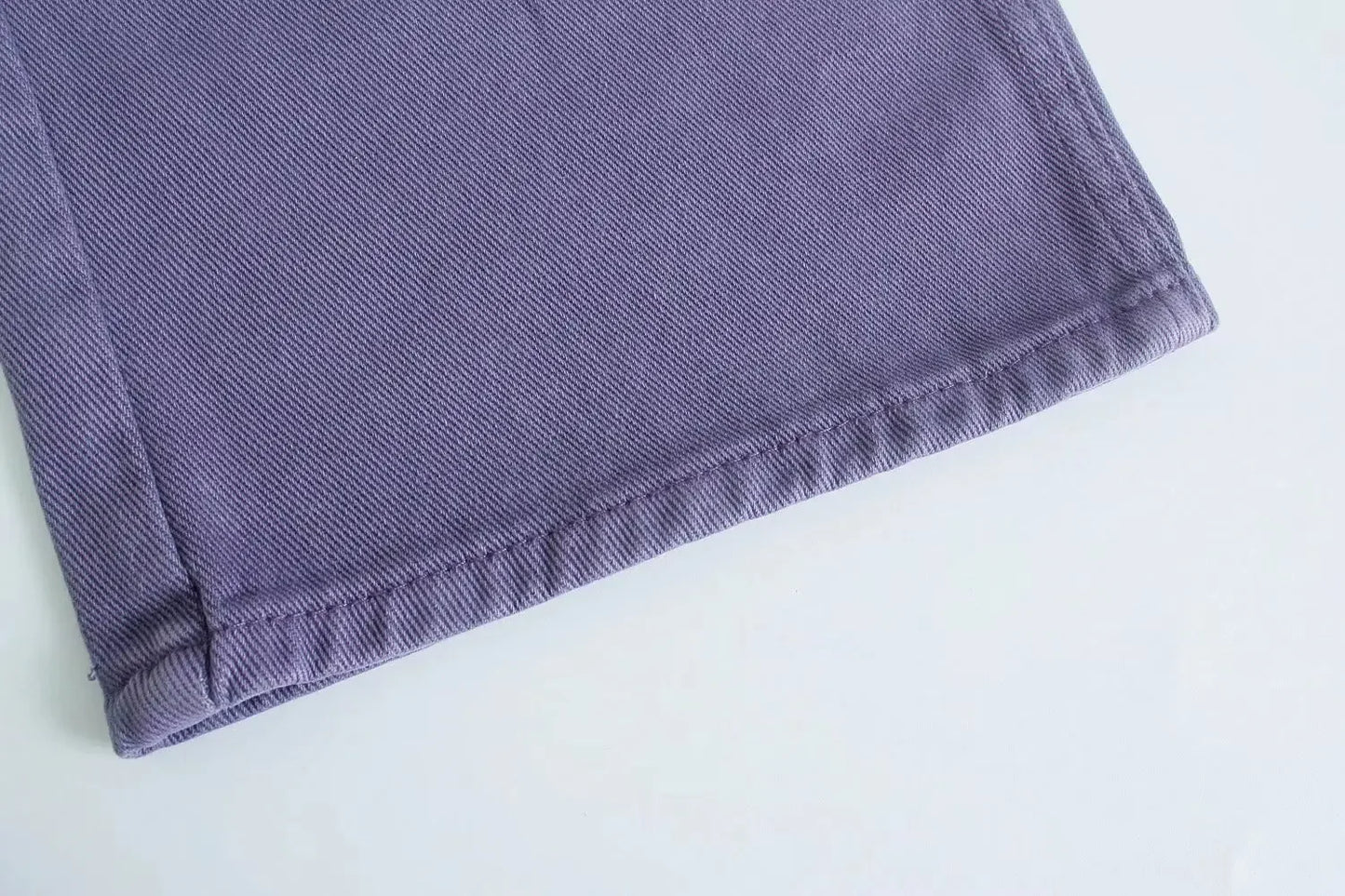 Straight-Leg Frayed Hem Pants