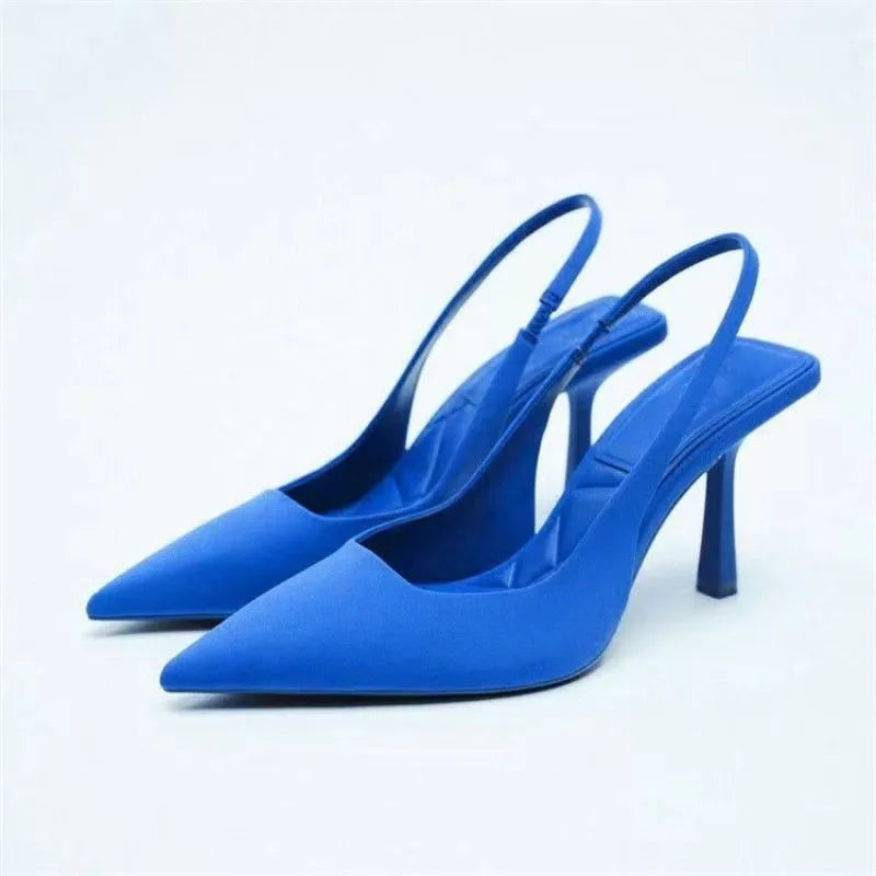 Pointed-toe Slingback Heels