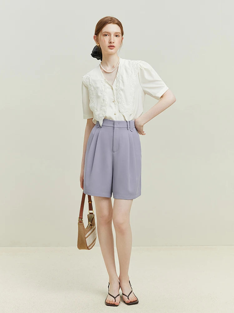 Twill A-Line Shorts