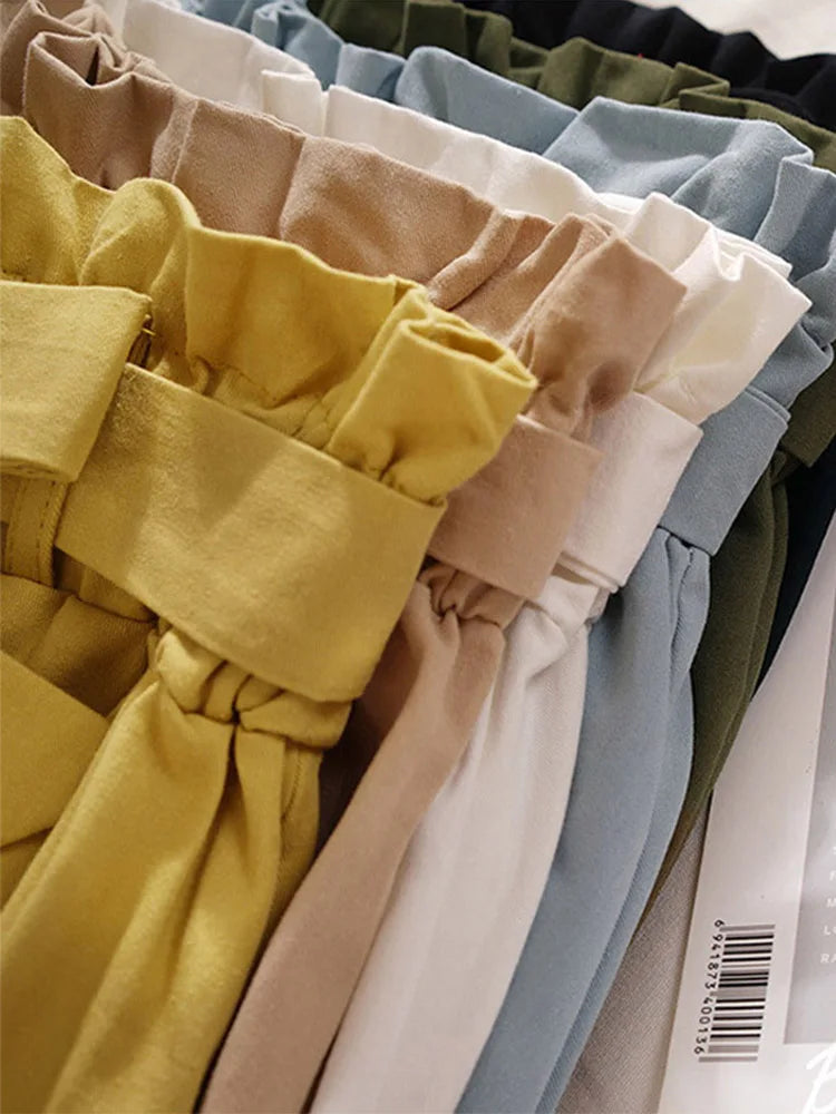 Cotton-Blend Button-Down Knee-Length Skirt