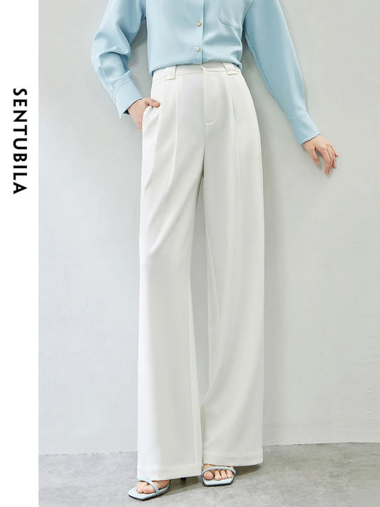 Tall Wide-Leg Stretch Trousers