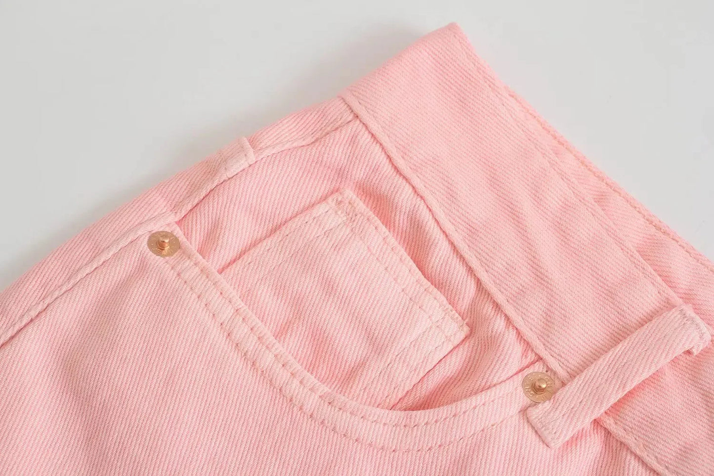 Straight-Leg Frayed Hem Pants