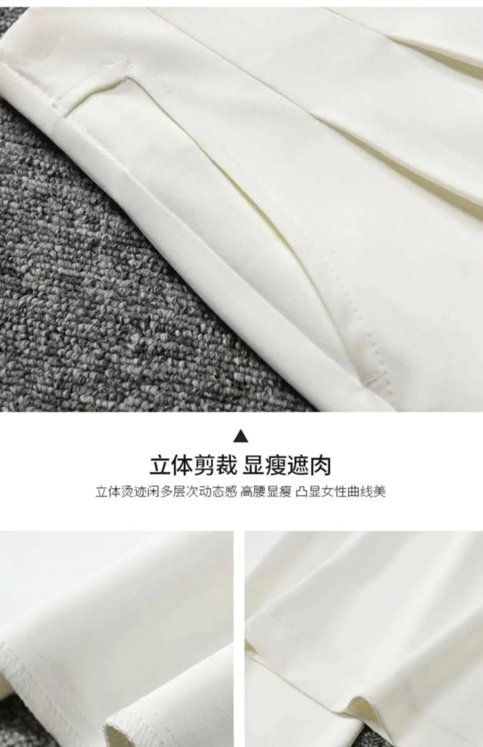 Lightweight Chiffon Pleated Wide-Leg Trousers