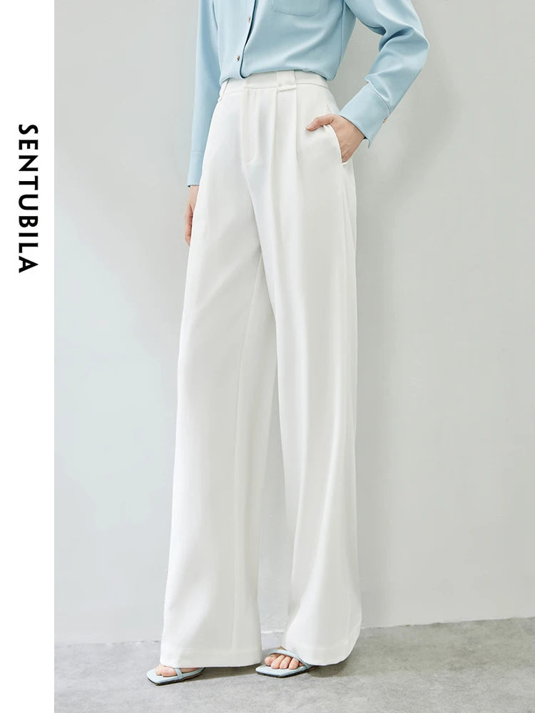 Tall Wide-Leg Stretch Trousers