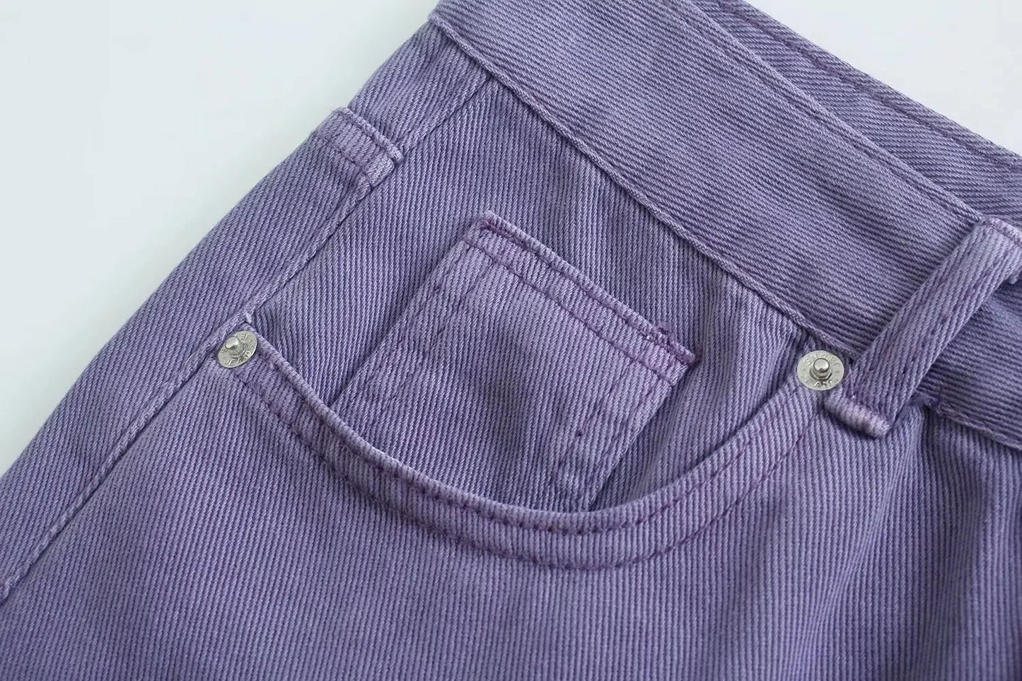 Straight-Leg Frayed Hem Pants