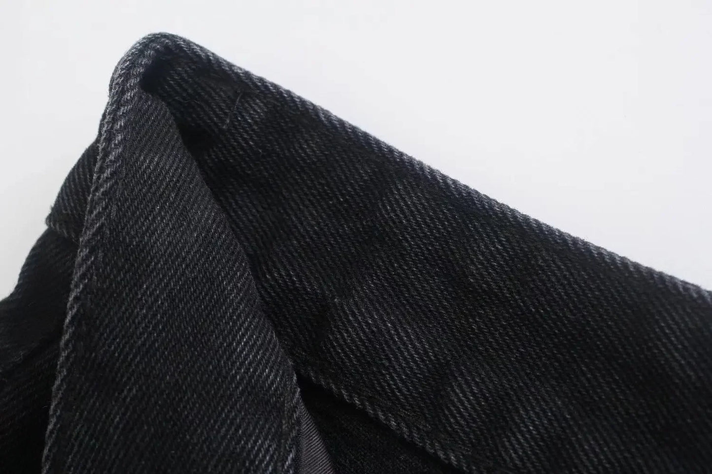 Straight-Leg Frayed Hem Pants