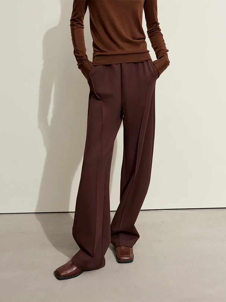 Amii Seamed Wide-Leg Trousers