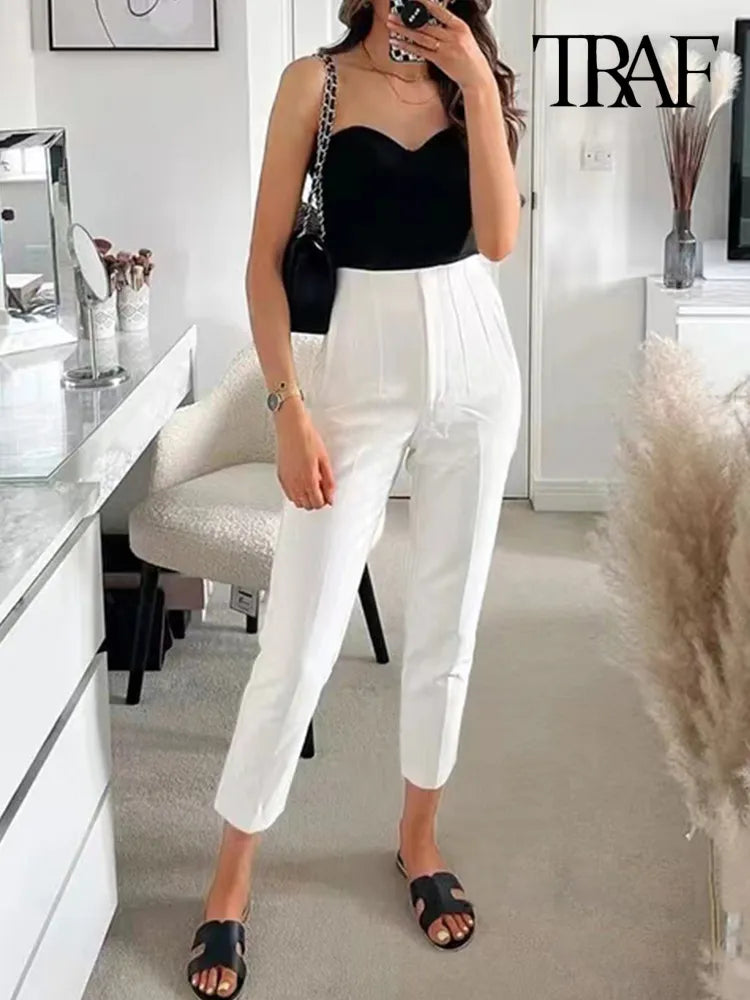 Traf Vintage Ankle Trousers