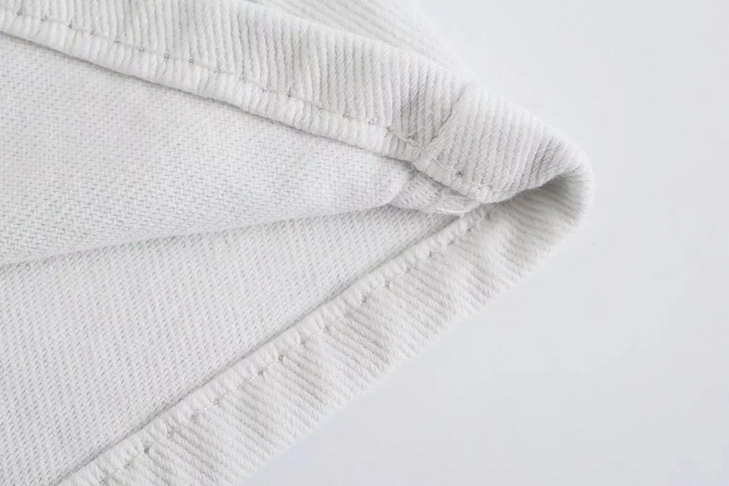 Straight-Leg Frayed Hem Pants