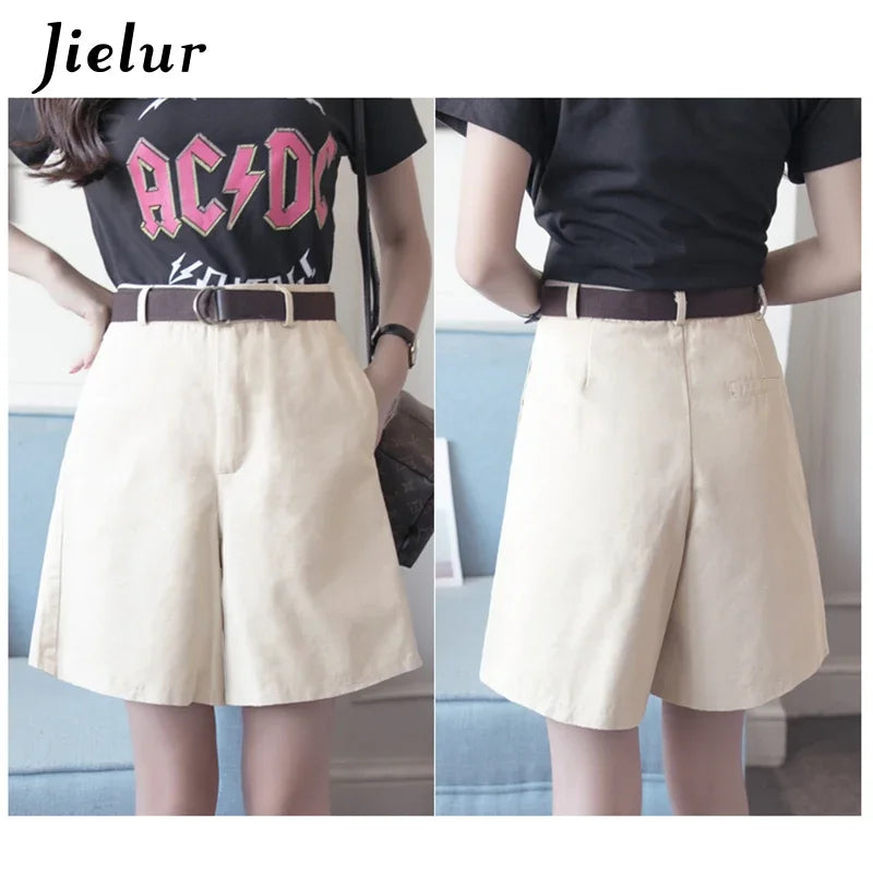 Cotton-Blend Khaki Shorts