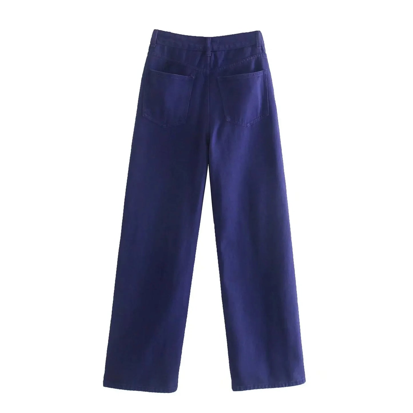 Straight-Leg Frayed Hem Pants
