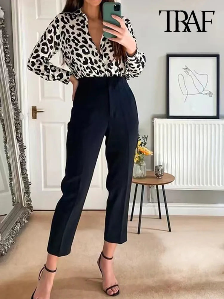 Traf Vintage Ankle Trousers