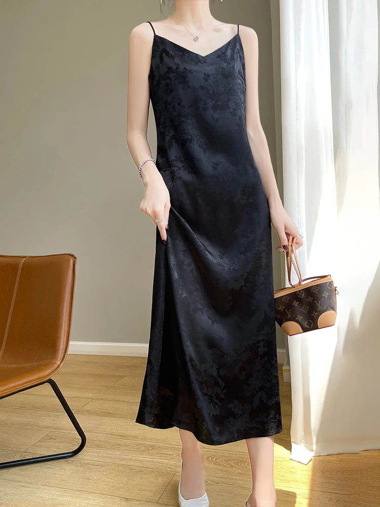 Satin Brocade Camisole Dress