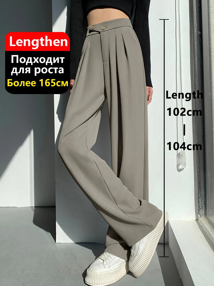 Wide-Leg Summer Twill Trousers