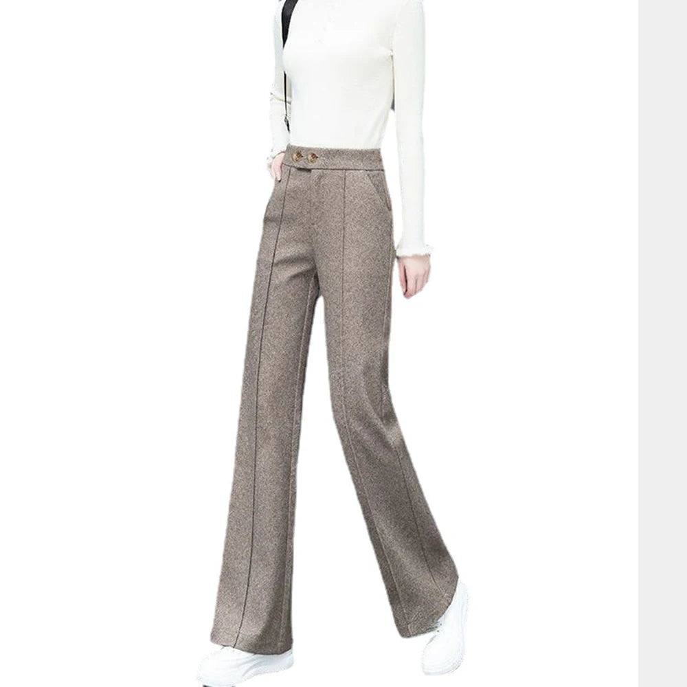 Boot-Cut Wool-Blend Trouser