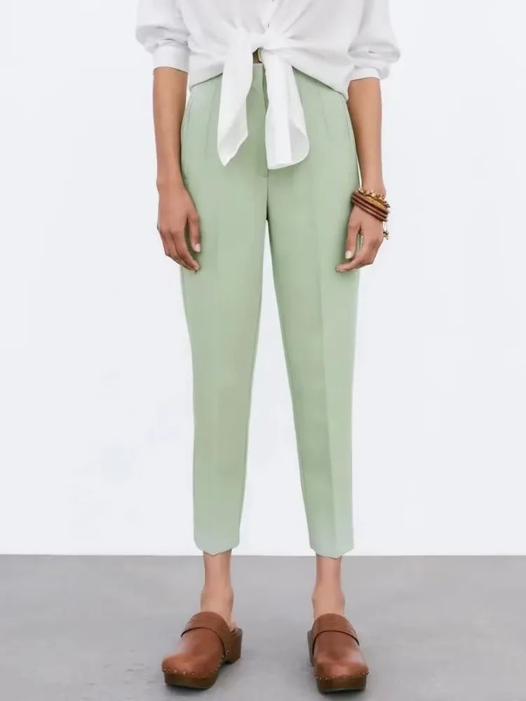 High-Waisted Ankle Pants
